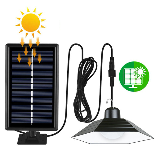 Hängende Solar-LED-Gartenlaterne mit Dämmerungssensor IP44 | 30 LED-SMD-Lampen | IR-Fernbedienung | LD-01