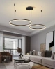 Zweiteilige moderne Pendelleuchte | LED | Schwarz | RLK-C02-50W-B