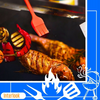 Grill-Teflonmatte | Mehrfachgrillrost | Grillpfanne | BTF-430-B-5x