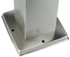 Gartenstandlampe, quadratischer Pfosten für E27-Glühlampe | 230V Stromversorgung, Edelstahl | Inox, 65cm | LLF-65CM