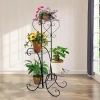 Blumenständer aus Metall | Blumenregal | Schwarz | MF-S05-BLACK