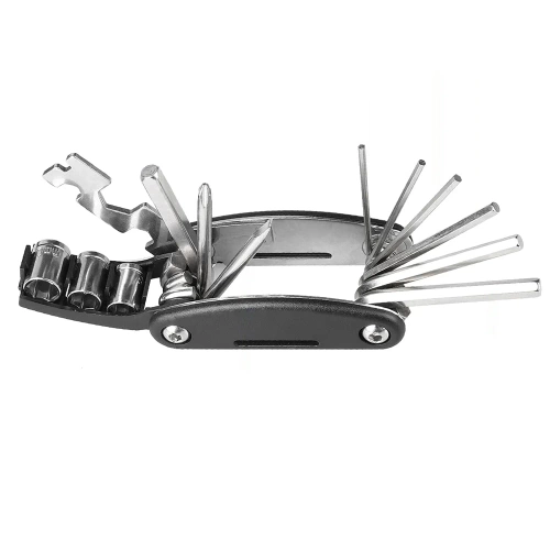 Fahrrad-Multitool - Inbusschlüssel, Aufsätze, Steckschlüssel | Werkzeuge 16-in-1 | Schlüsselset | MFT-16in1