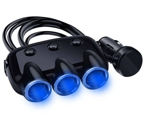 Zigarettenanzünder-Steckdosenverteiler mit dedizierten Schaltern | 2 USB-Anschlüsse 3.1A | C09