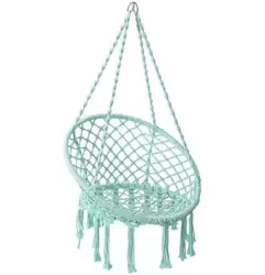 Hängesessel, Brasilianischer Stuhl, Korb, Schaukel, Hängematte | bis 120 kg | DY-A003-GREEN