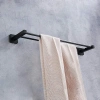 Handtuchhalter | Wandhalterung für das Badezimmer | Badezimmerstange | MJR-60CM-2-SCHWARZ