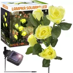 Solarblume | Solar-LED-Gartenlampe Gelbe Rosen | 74 cm, 600 mAh | FLD-35-GELB