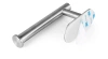 Silberner Papiergriff | Selbstklebender Toilettenpapierhalter | JZU-304-SILVER