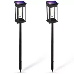2x Solar-Gartenlampe LED | Elegante Säule 60 cm | HK-115A