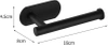 Schwarzer Papiergriff | Selbstklebender Toilettenpapierhalter | JZU-304-SCHWARZ