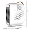 Elektrischer Retro-Heizkörper, Mini-Heizlüfter, Heizlüfter | 2 Geschwindigkeiten | 500 W | Weiß | JM-115