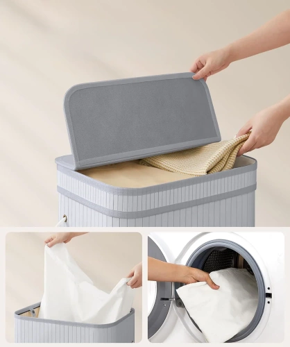 Wäschekorb | 80 l | weiß | UYL-80L-WHITE