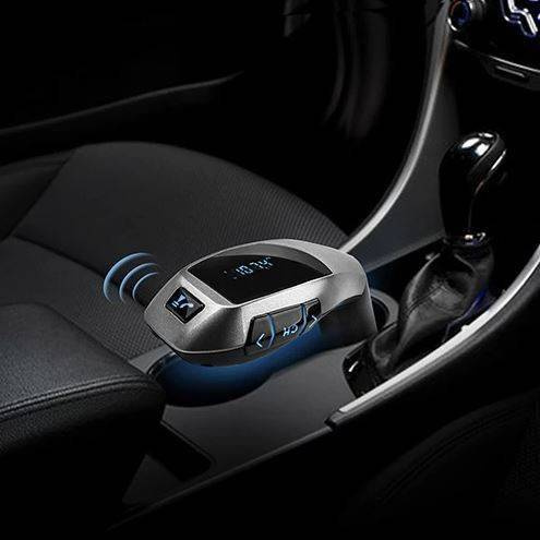 Bluetooth FM-Transmitter für Auto mit LED-Anzeige | USB-Ladegerät | Freisprecheinrichtung | X5