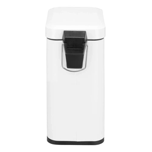 Badezimmer Mülleimer | rechteckig, mit Pedal | 5 Liter, weiß | GY-PS5L