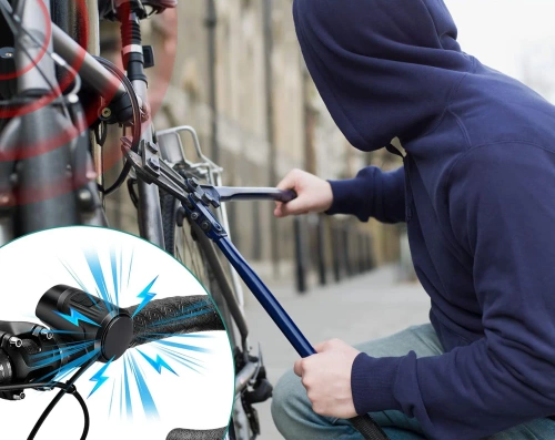 Elektronische Fahrradklingel mit Alarm 125 dB | Wasserdichte Türklingel mit Diebstahlalarmfunktion | EH-128