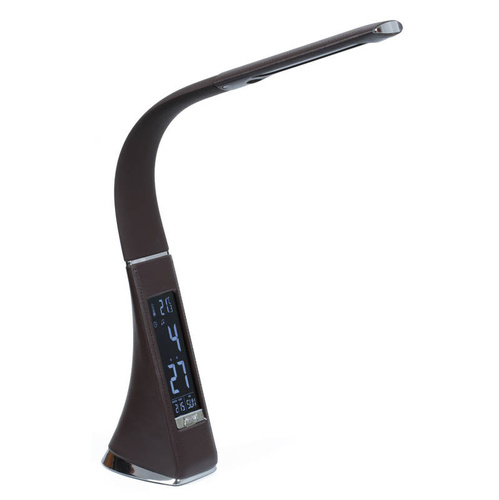 Schreibtischlampe mit LCD-Display für Büro, Arbeitszimmer | Uhr, Wecker, Datum, Temperatur | MT-542