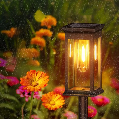 2x Solar-Gartenlampe LED | Elegante Säule 60 cm | HK-115A