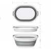 Faltbare Silikon-Waschschüssel | XJP-40L-GREY
