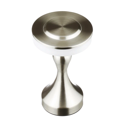 Tischlampe mit eingebautem Akku | Nachtlicht mit drei Leuchtfarben | Stimmungsvolle Lampe für Hotel, Restaurant | HJA14-A-SILVER