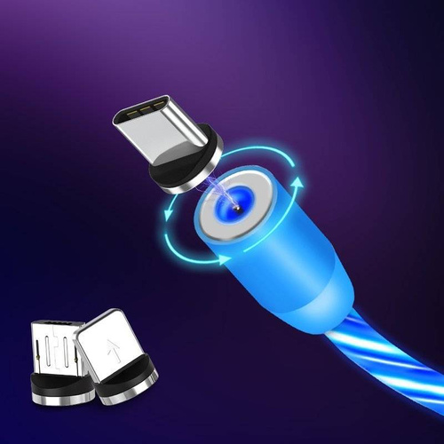 3-in-1 2M | Leuchtendes magnetisches Ladekabel für Telefon mit 3 Anschlüssen | AM67