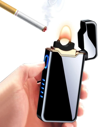 Moderne Plasma Feuerzeug | Elektrisches Feuerzeug mit USB-Ladung | JL-818-SCHWARZ
