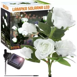 Solarblume | Solar-LED-Gartenlampe Weiße Rosen | 74 cm, 600 mAh | FLD-35-WHITE