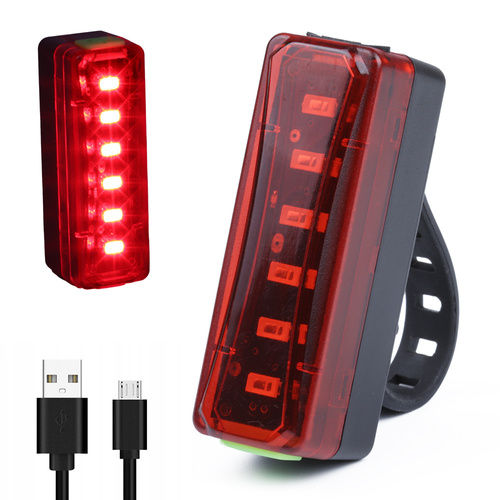 LED-Fahrrad-Rücklicht | 6 Dioden, 4 Leuchtmodi, 300lm, integrierter Akku | BL069