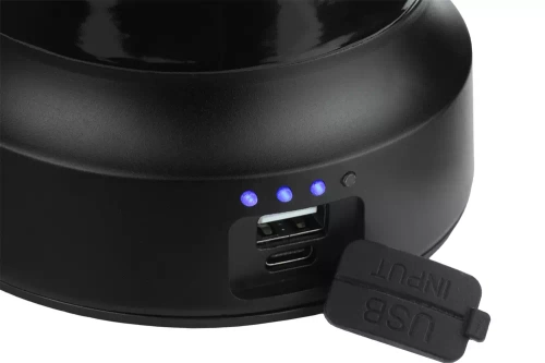LED Campinglampe im Retro-Stil mit Powerbank-Funktion | Stufenlose Helligkeits- und Farbregelung | 3000mAh, 20-260lm, 5-120h, IPX6 | Schwarz | MY-880