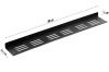 Metall Badezimmerregal | Schwarzes Duschregal 80cm | Hängeregal | BDS-L80CM-B