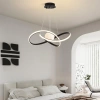 LED-Hängeleuchte 60W | Stilvolle Mond-3D-Lampe | RLT-50CM-60W-B