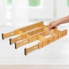Möbelschubladen-Organizer | Verstellbarer Schubladenteiler | Bambustrenner mit 9 Unterteilungen | KBT-W566