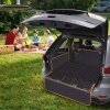 Kofferraum-Schutzmatte | wasserdichter Bezug für Tiertransport, mit Tasche und abnehmbarem Mesh-Netz | schwarz | DM-021