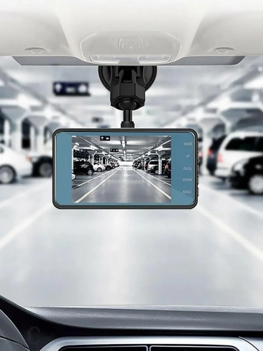 1296p-Auto-DVR mit Rückfahrkamera und 4-Zoll-Touchscreen – G-Sensor, WDR, Parken, 2 Kameras | 2-in-1-Auto-DVR mit Touchscreen und Rückfahrfunktion – 1296p, G-Sensor, WDR, Loop-Aufnahme | PZ-V12-Dual