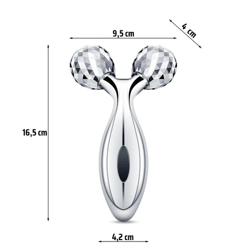 Gesichtsmassagegerät | Rotierender Gesichts- und Körperroller | AL-306B-SILVER