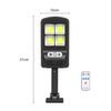 Solar Gartenlampe mit LED, Bewegungs- und Dämmerungssensor IP65 | 48 LED COB Chips | IR-Fernbedienung | LD-S4