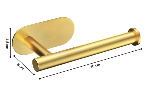 Goldener Papierclip | Selbstklebender Toilettenpapierhalter | JZU-304-GOLD