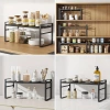 Badezimmer-Kosmetikregal | Metallständer für die Küche | Gewürzständer | Freistehendes Regal | MSK-L30CM-B