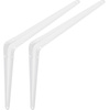 Regalhalterung | Stahlregalhalter | Set weißer Stützen | ZJ-2-SILVER