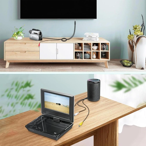 Audio-Video-Kabel | 3,5 mm TRRS Mini-Klinke auf 3× RCA, 1,5 m | AV-C1.5M-B