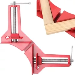 Winkel-Schraubzwinge für Holzarbeiten | für Eckmontage | Modell AZ-C90-RED