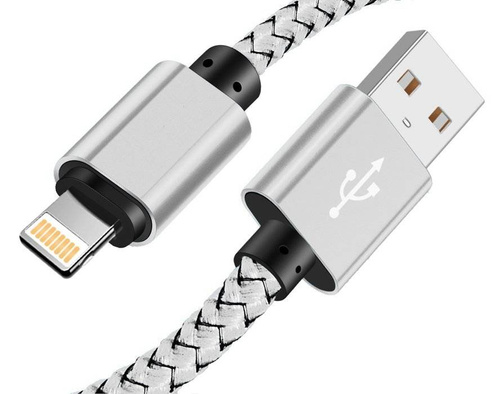 Lightning (iPhone) 2M | Nylon USB-Kabel für iPhone 11 XS XR X 8 7 6 5S SE | C06