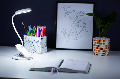 Schreibtischlampe, Schullampe RING LED mit Klemme für den Tisch | Touch-Schalter | Q5-2