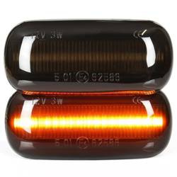 LED-Seitenblinker | nicht dynamisch | rauchglas | für Audi A3 und S3 8P, A4, S4, RS4 B6 B7 B8, A6, S6, RS6 C5 C6 | PL1812CB12