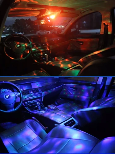 Mini-Disco-Kugel | Kabellos | USB | Für das Auto und Zuhause 