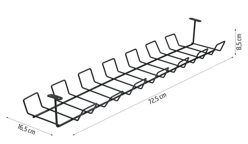 Kabel-Organizer für Schreibtischunterbau | Schwarz | ZW-J725