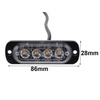 LED-Warnleuchte | 4 LEDs | orange | 18 Leuchtmodi | LED-04T-Y
