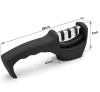 Messerschärfer | Dreistufiges Schärfsystem | schwarz | KN-830-BLACK