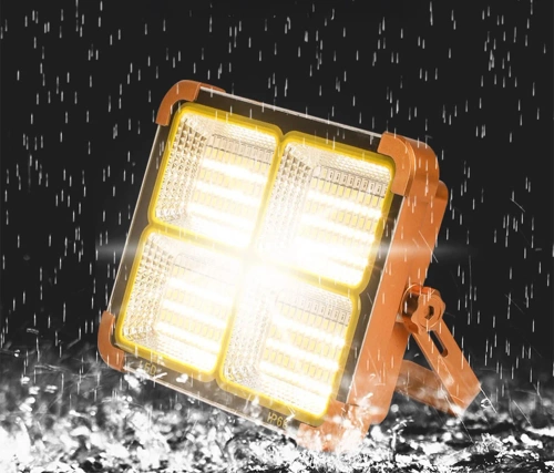 LED-Arbeitsleuchte | solarbetrieben, Powerbank-Funktion, 100 W | gelb | TGD-100W-YELLOW