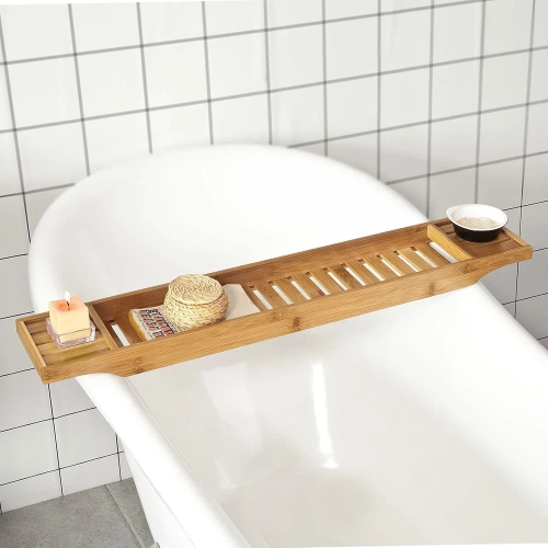 Bambus Badewannenregal | Aufsatz | Badezimmer Organizer | Home Spa | BBR-683
