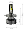 H4 LED Scheinwerferlampen F6 DOB 12000lm | 2 Stück