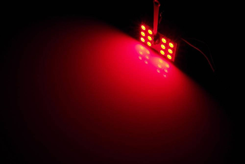 RGB-LED-Panel-Kit | 2 LED-Panels 12 SMD 5050 RGB | Farbfernbedienung | C5W- und W5W-Adapter